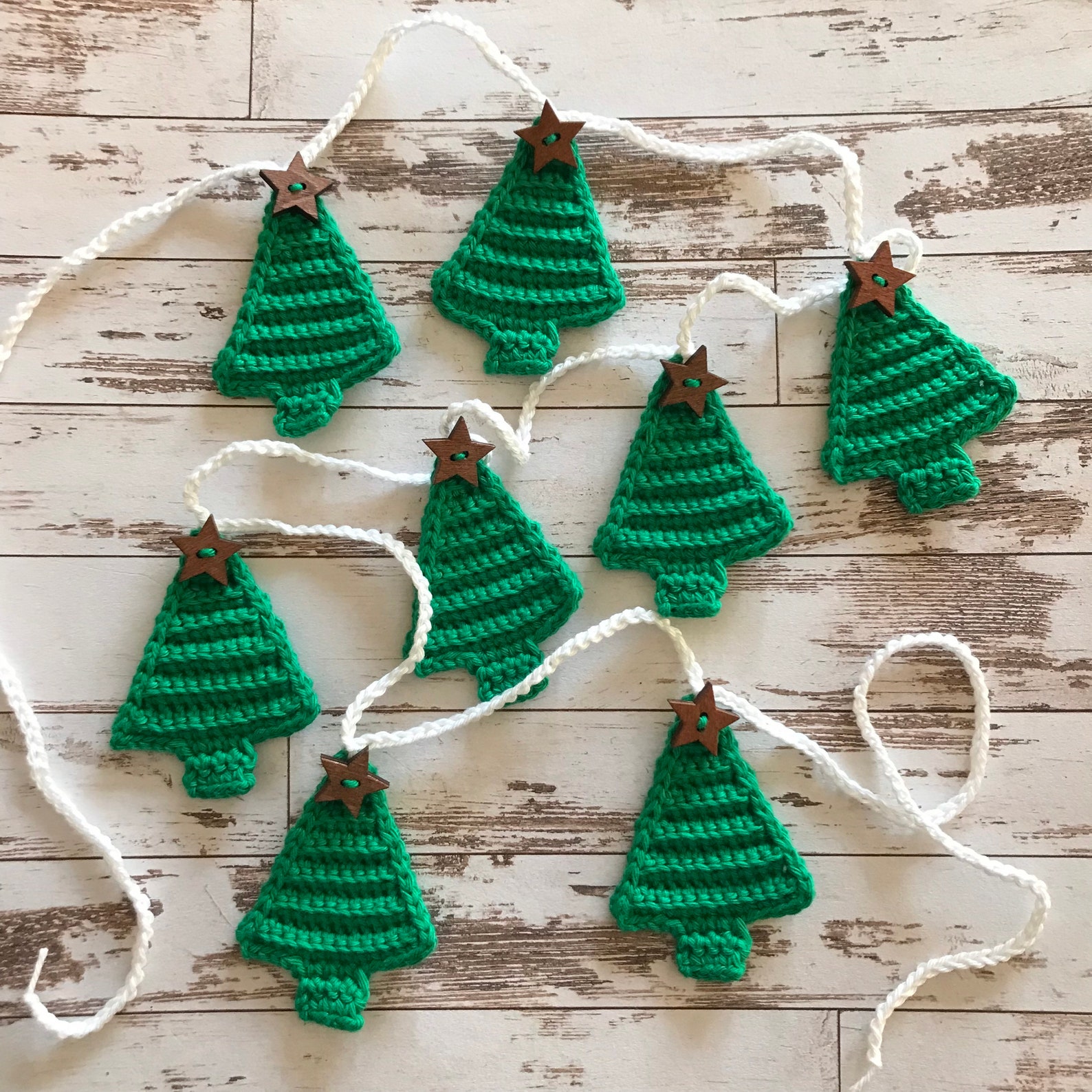 PDF Crochet Pattern Christmas Tree Bunting Etsy