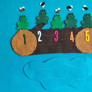 5 little speckled Frogs Felt stories//5 little frogs felt board stories //flannel stories// ECE//Librarian felt stories