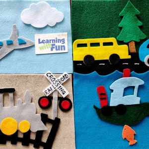 Transportation felt set//Sea Land Ocean Flannel board set