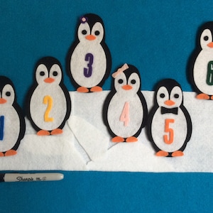 5 / 6 cuentos de fieltro de pingüinos pequeños // 5 cuentos de franela de pingüinos voladores // cuentos de fieltro // cuentos de invierno // cuentos preescolares // animales del zoológico