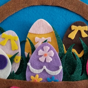 Easter kids craft kit up to 51 pcs//Easter egg kit//felt Easter Basket kits//felt  Eggs to decorate//Easter Project for kids