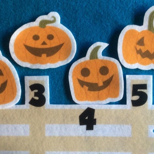 5 little pumpkins felt stories//Five little Jack'O Lanterns felt board stories//Halloween//flannel stories//Librarians gift image 5