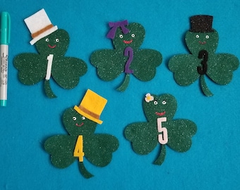 5 Green Shamrocks felt stories//5 Little Shamrocks// felt board Story//Saint Patrick Day//Irish Felt Story//Librarian gift//educational Toy