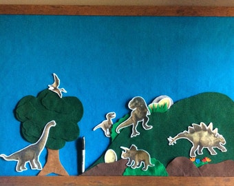 Felt Dinosaur Play Set with Scenery & Songs