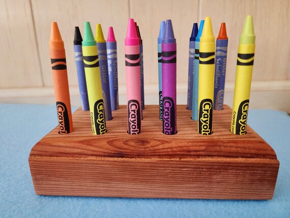 Marker Stand and 16 Crayons// Crayon Organizer // Choose 2 From Neon,  Pearl, Cosmic, Pastel -  Sweden