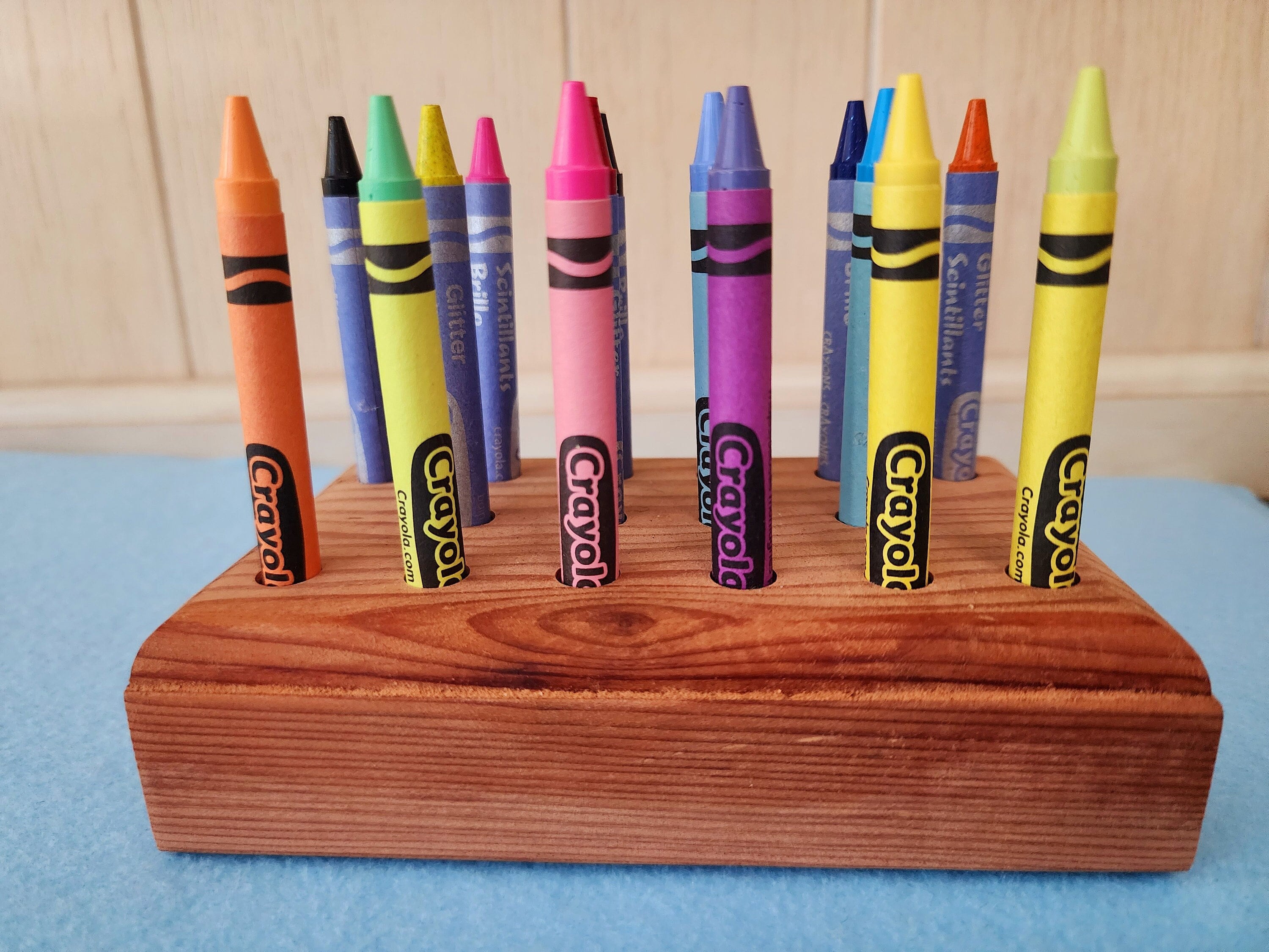 Personalized or Plain Marker Cap Holder for Small Fine Line Crayola Markers  Single Row 