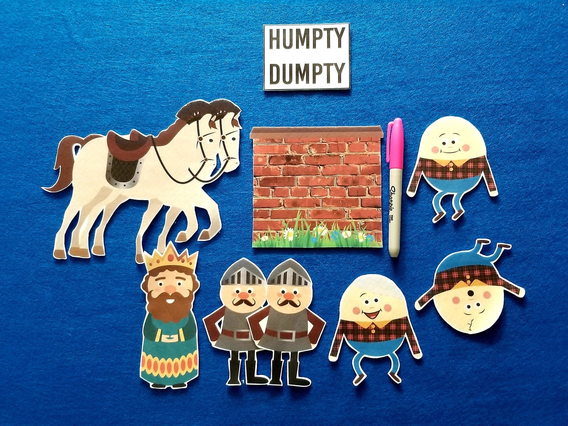 Humpty Dumpty Felt Story/alternative Ending//easter Felt Board Etsy India
