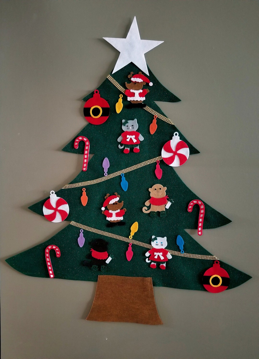 Kids Felt Christmas Tree Made of Soft Felt Not the Stiff One//toddler