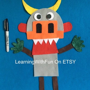 Tickle monster felt board stories//Halloween felt story// Halloween Monster  story//easter basket stuffer//socio-emotional felt board story