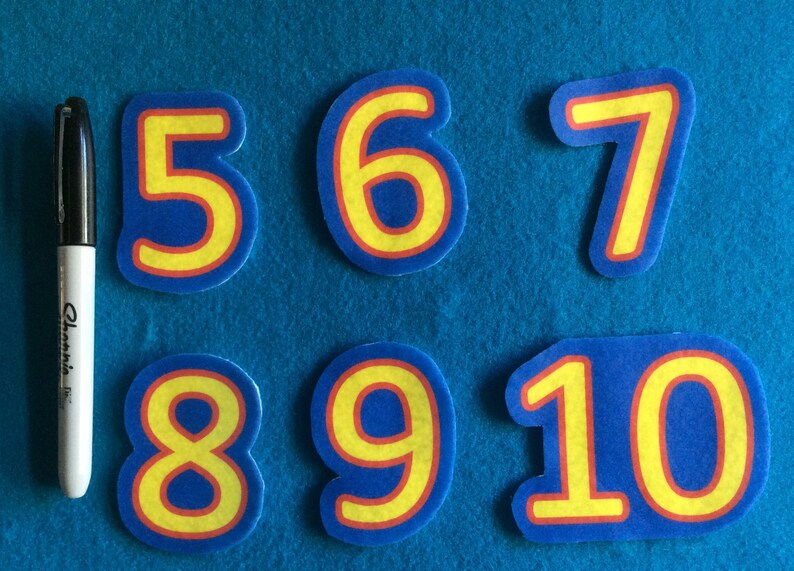 Felt Numbers 110//ten Little Numbers Felt Stories//flannel Etsy