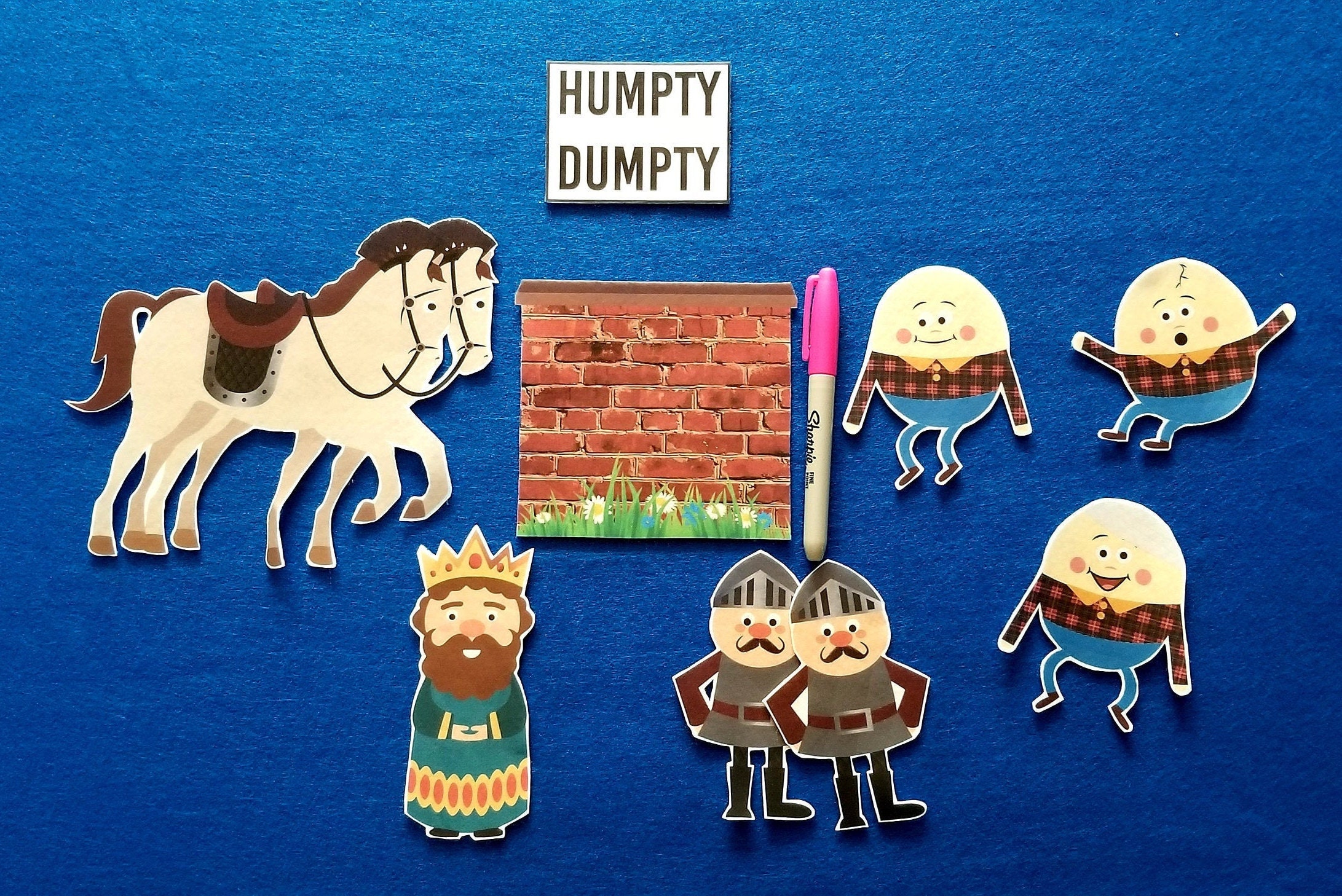 Humpty Dumpty Felt Story/alternative Ending//easter Felt Board Etsy India