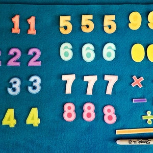 Felt numbers Math symbols 36 PIECES//home schooling numbers set//Math felt kit educational gift//preschool Math set