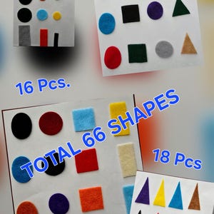 Filzformen zum Sortieren nach Art / Größe / Farbe, Formen bündeln