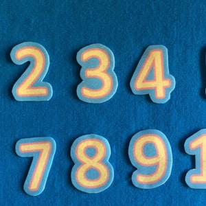 Felt numbers 1-10//ten little numbers felt stories//flannel board story//felt stories numbers//educational toy//learn numbers