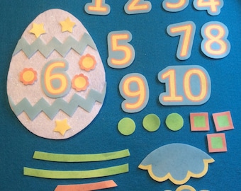 Big Easter egg Math kit 31 pcs//Easter Egg Decor Kit//Easter basket stuffer/learning to count kit/Easter egg to decorate/babysitter craft