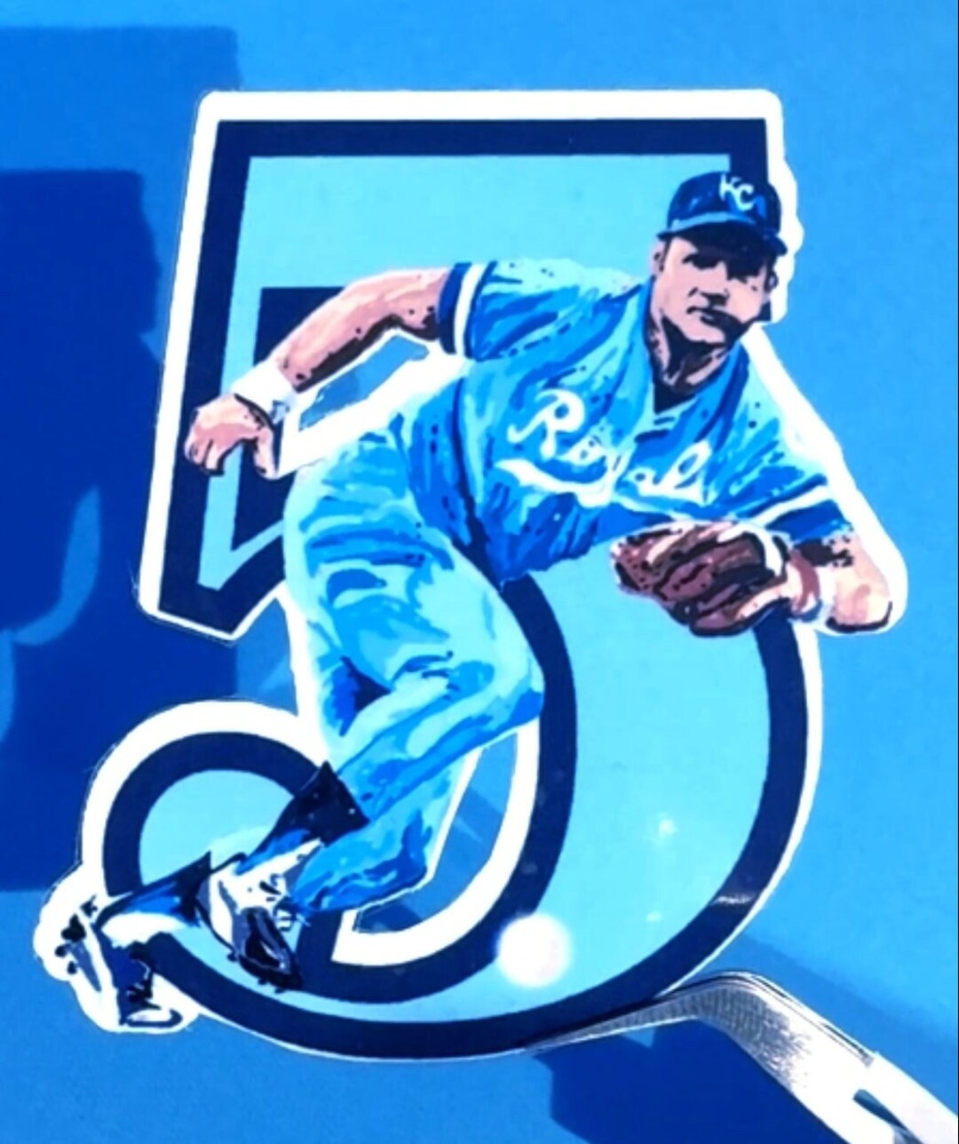 George Brett Sticker! Original Artwork by Carlos Benson. KC Royals! - Etsy
