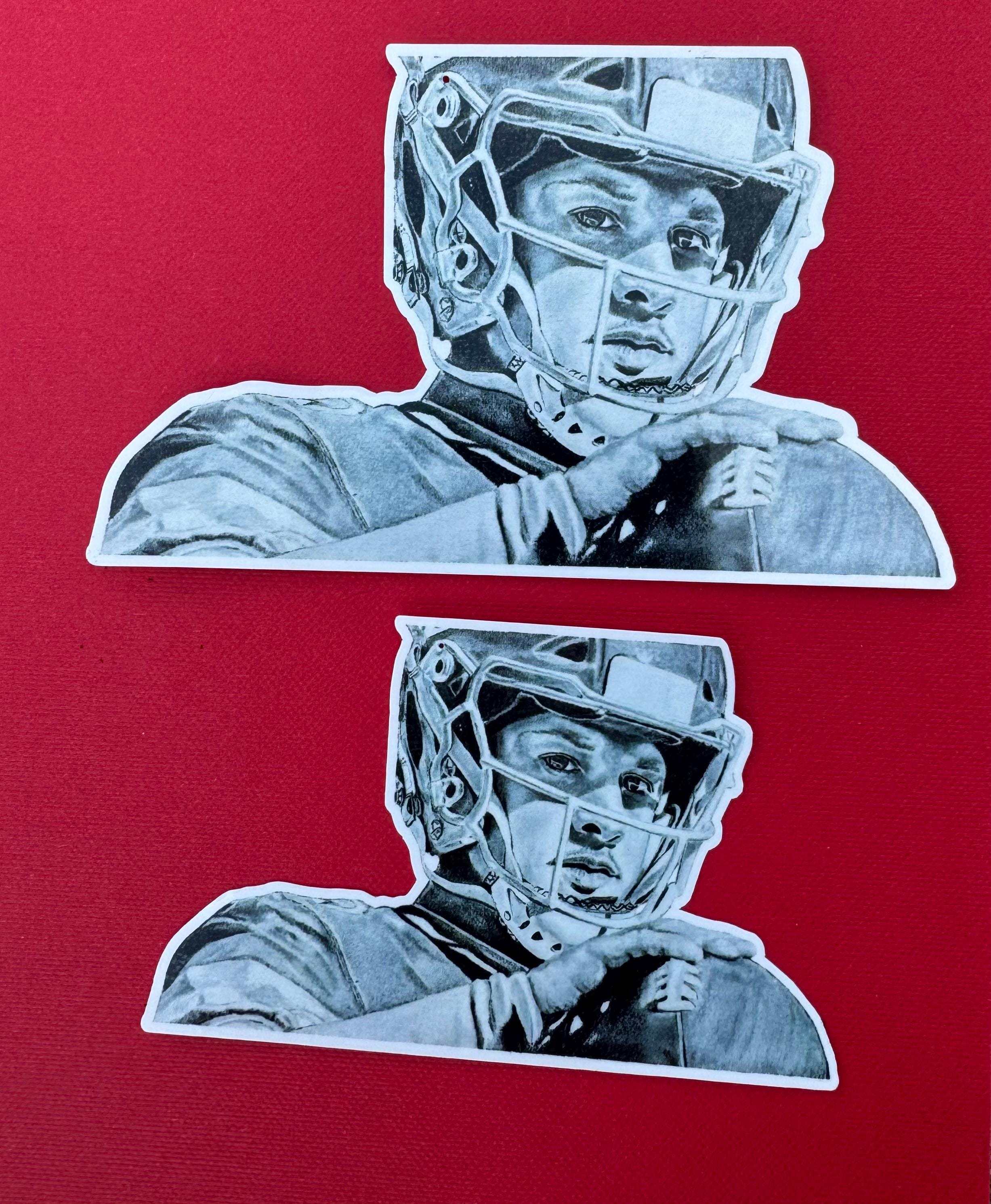 Patrick Mahomes Sticker! Original Artwork. Two Versions! KC Chiefs NFL ...