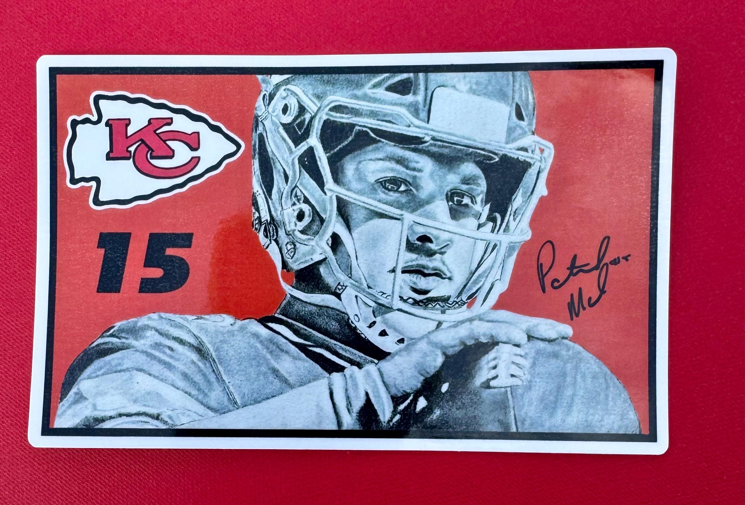 Patrick Mahomes Sticker! Original Artwork. Two Versions! KC Chiefs NFL ...