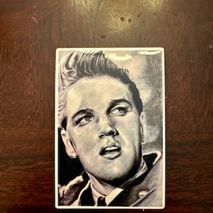 Elvis Presley Army days sticker! Original Pencil Artwork. The King of Rock
