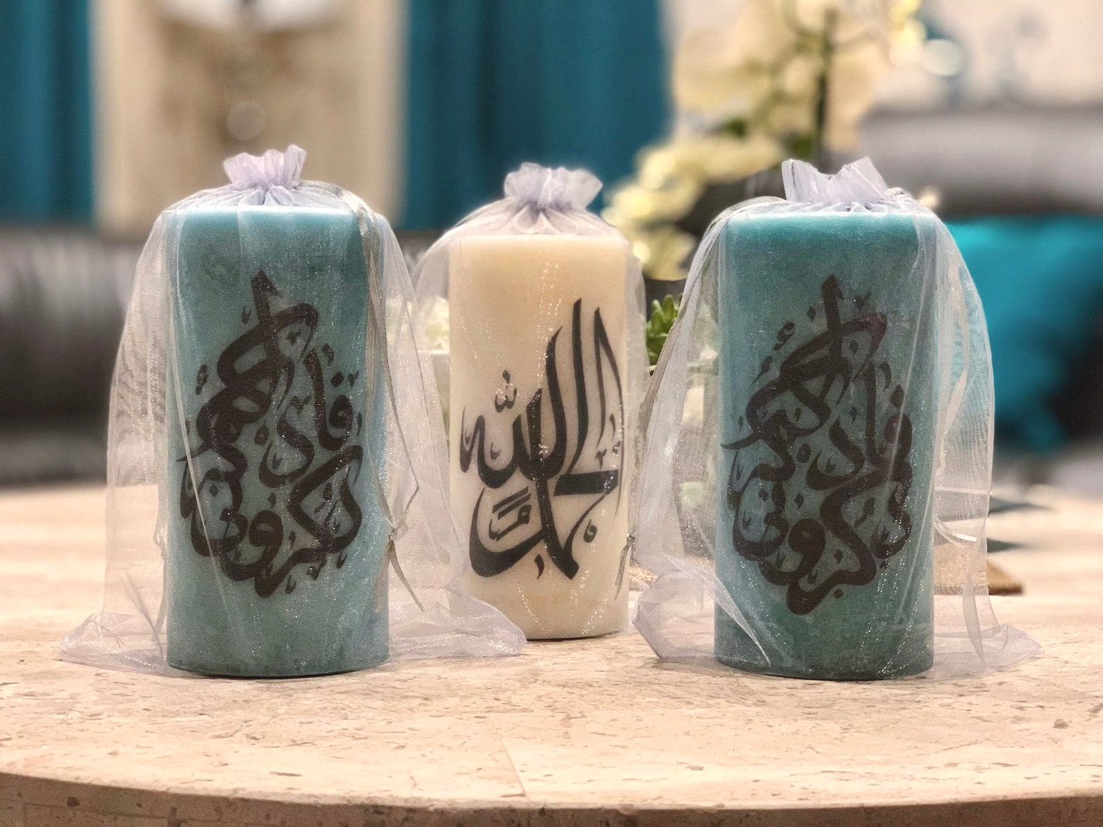 Large Arabic Calligraphy Candle Etsy
