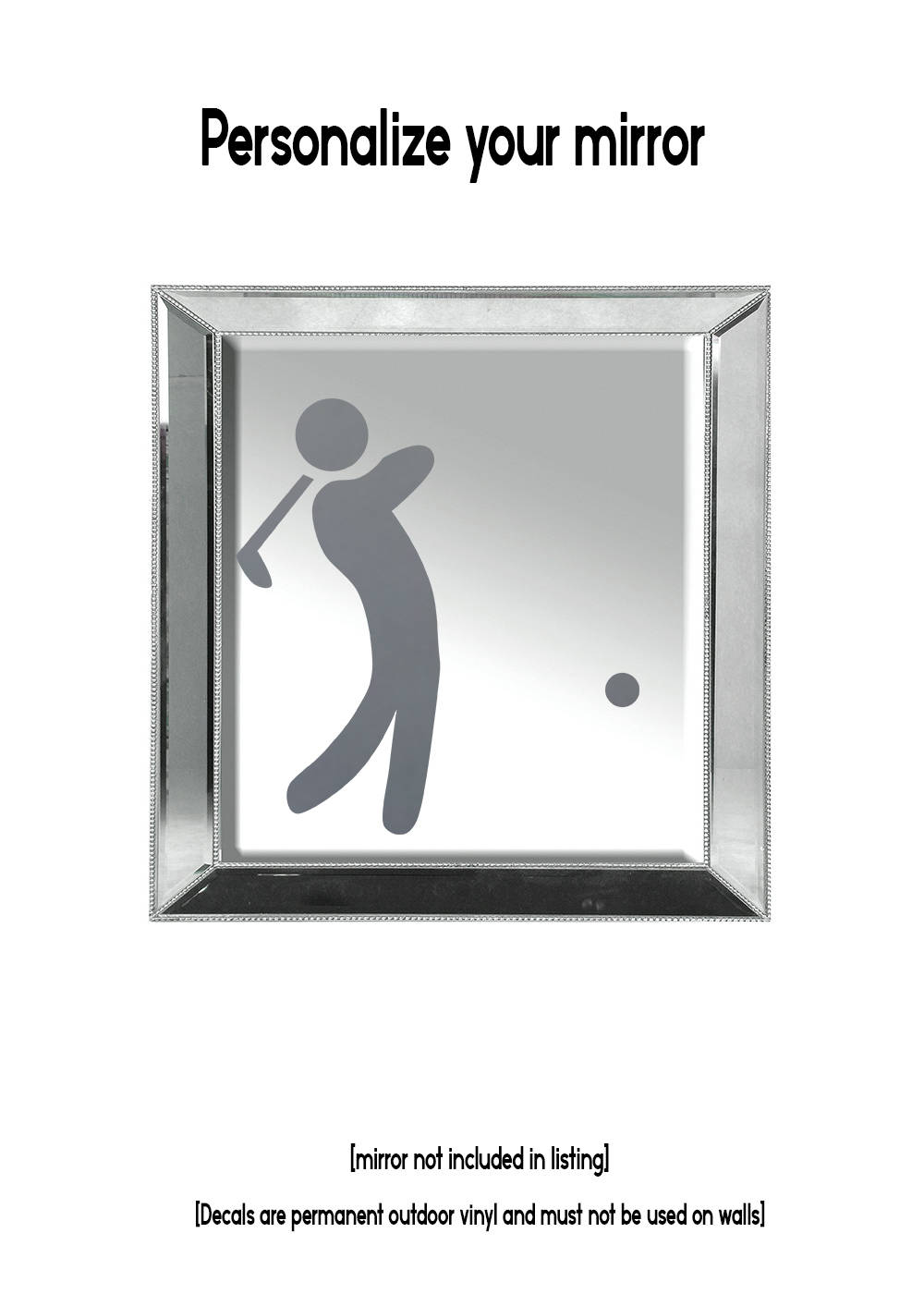 Sticker Golfeur Swing - Autocollant Golfeur Swing