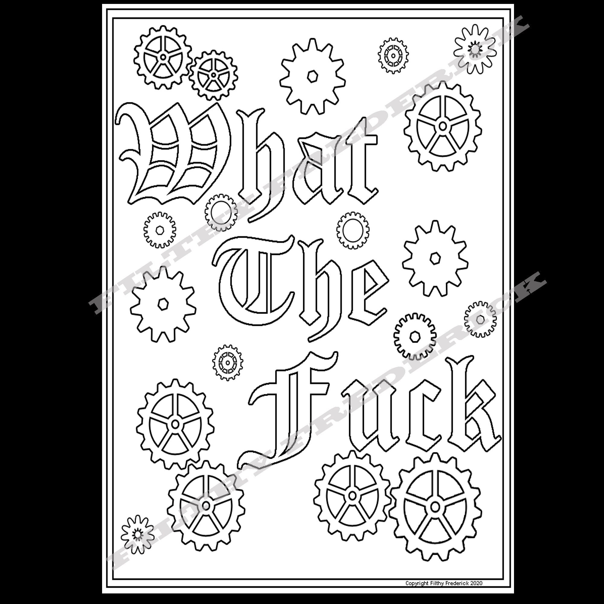 Printable Dirty Word Swearing Coloring Pages for relaxing and | Etsy