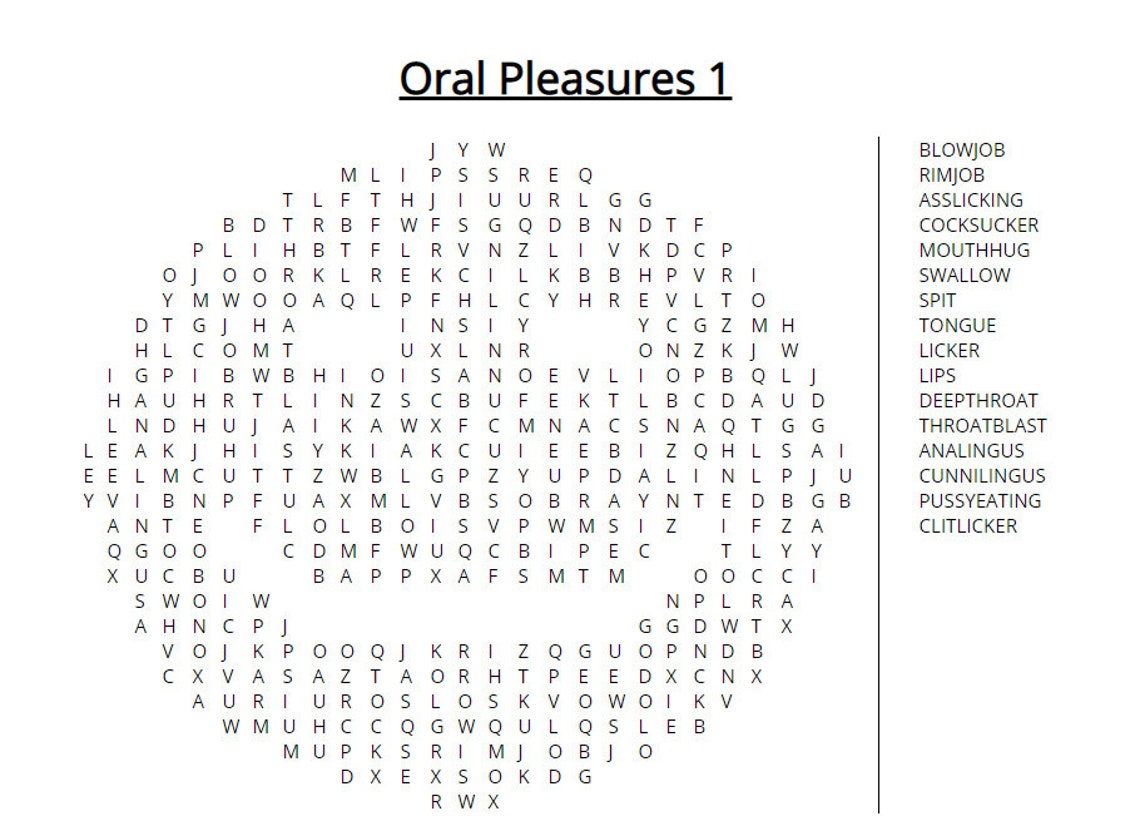 14 Page Megapack of Dirty Word Searches, Naughty Crossword Puzzles and ...