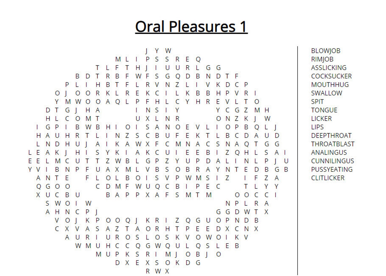 14 Page Megapack of Dirty Word Searches, Naughty Crossword Puzzles and ...