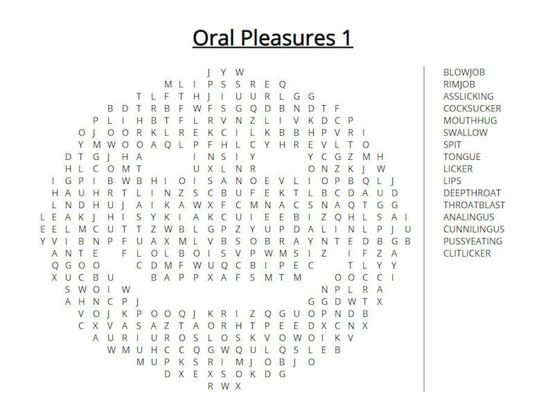 14 Page Megapack of Dirty Word Searches, Naughty Crossword Puzzles and