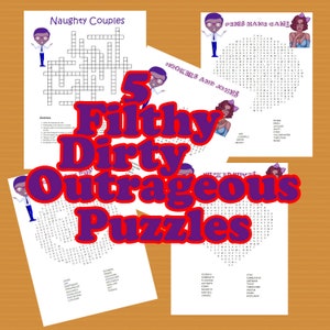 Filthy 5-Pack Volume 1: Dirty, Filthy and Funny Printable Word Search and Crossword Puzzles for ADULTS ONLY. Bachelorette party, game night
