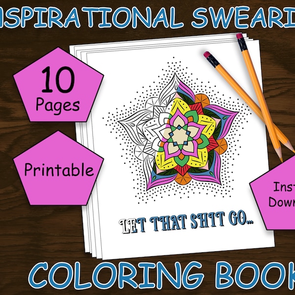 Swear Coloring Book - Etsy