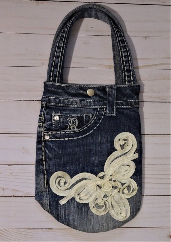 blue jean purse