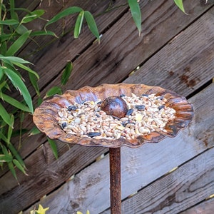 Bird Feeder Platform.  Bird Feeding Stand. Garden Ornament. Garden Gift