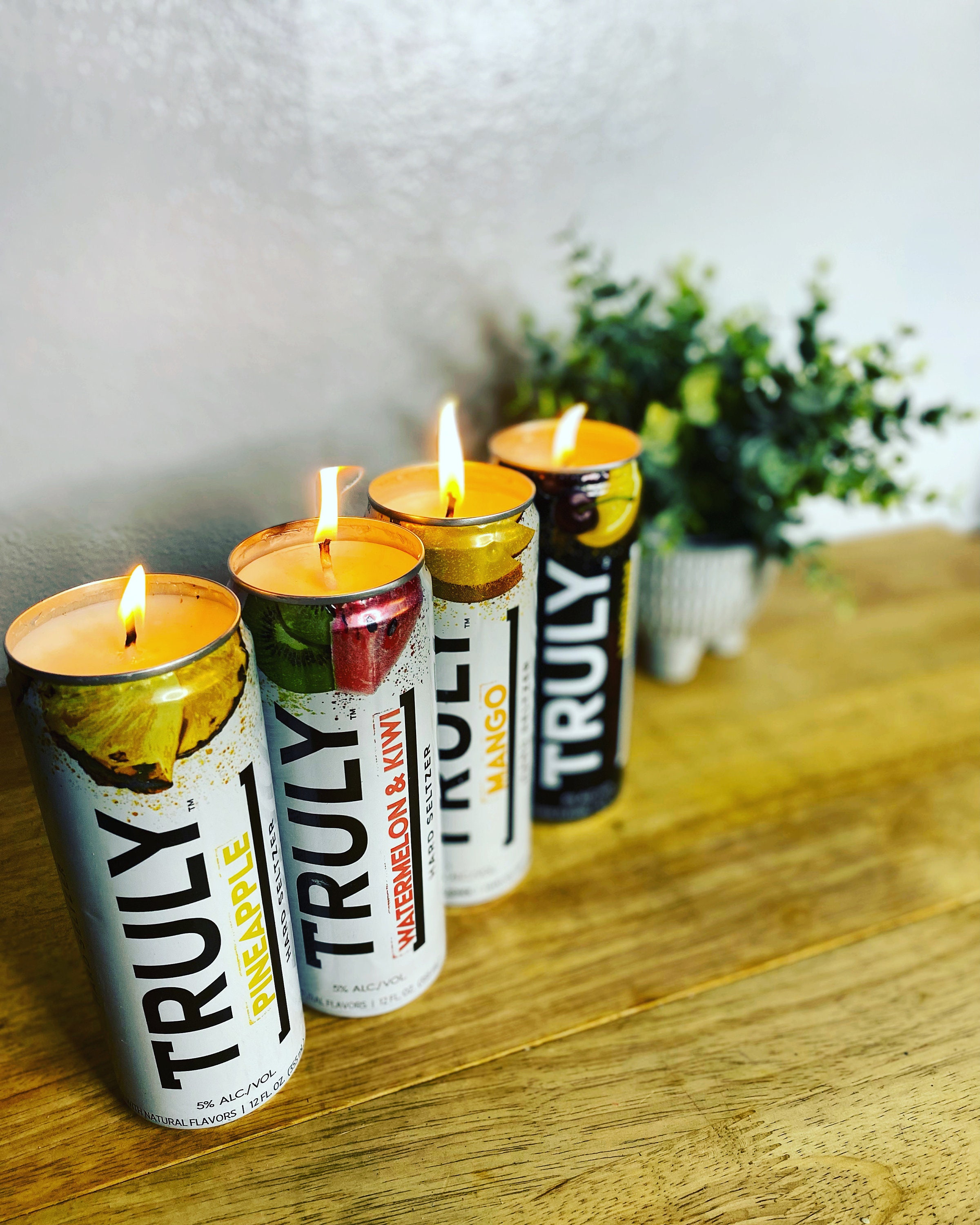 Truly Hard Seltzer Candle Vegan Soy Wax Repurposed Container