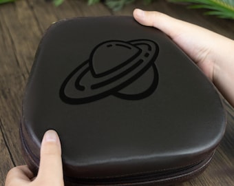 Personalized Leather Earbud Case, Custom Headphone Storage Travel Box for AirPods Max