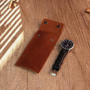 Estuche de viaje para relojes para hombres y mujeres, bolsa de terciopelo portátil para relojes, bolsa de almacenamiento y organizador