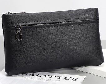 Genuine Leather Clutch Bag Men's Handbag Handbag Large Capacity Clutch Bag Mobile Phone Bag Fashion Atmosphere Gift