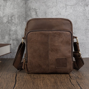 Sac à bandoulière personnalisé en cuir véritable pour homme, sacs à bandoulière de bureau, grande capacité, sac besace pour iPad, mode