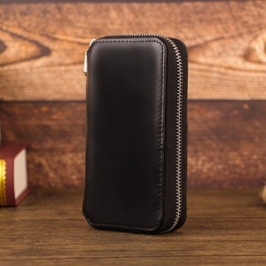 Custodia per orologi in pelle personalizzata, custodia per gioielli da polso, organizer regalo, rotolo per orologi in pelle di vitello per 2 orologi con nome personalizzato