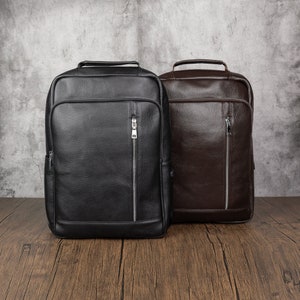 Sacs à dos personnalisés en cuir véritable cartable rétro sac d'école de voyage sac à dos fait main pour ordinateur portable meilleur cadeau pour hommes femmes