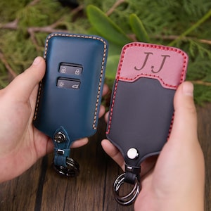 Personalized Key Case Handmade Remote Key Fob Cover Renault Koleos Kadjar Captur Megane Talisman Espace Clio Zoe Scenic Arkana Dacia Sandero