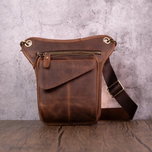Personalisierte Minimalist Beintasche Motorrad Gürteltasche multifunktionale Crossbody Tasche Outdoor Radfahren Kleine Tasche Jubiläumsgeschenk