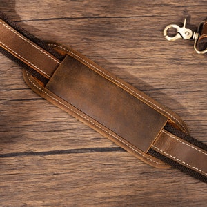 Genuine Leather Shoulder Rest Genuine Leather Retro Shoulder Rest Briefcase Shoulder Bag Applicable Shoulder Rest Pressure Reducing Pad image 9