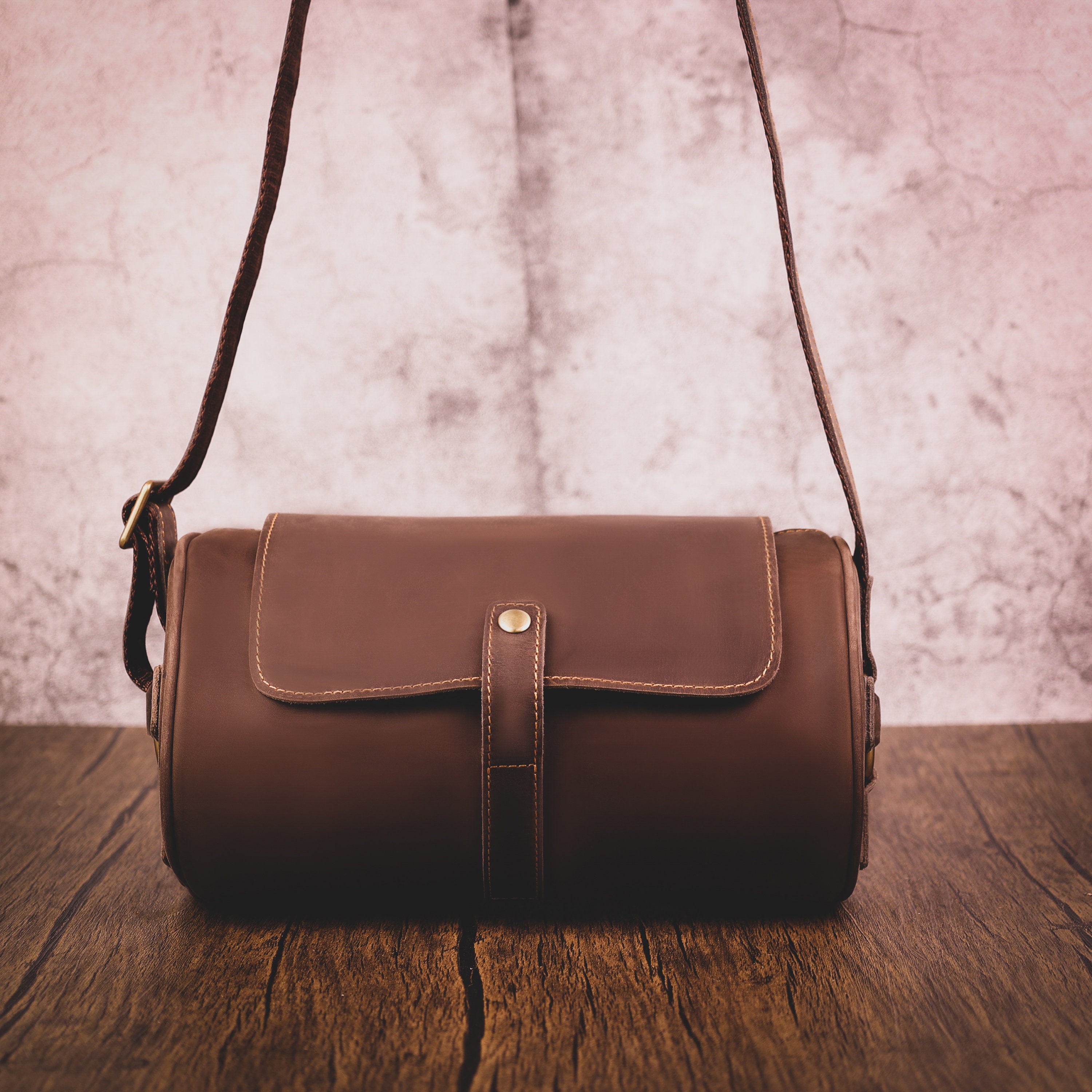 Prite Leather Crossbody Bag For Women | Minimalist Cylinder