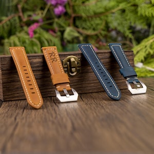 Personalized Leather Watch Strap, Panerai Style, Men's replace Watch Band