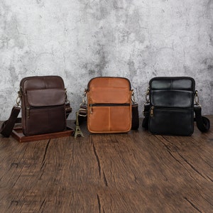 Sacs en cuir rétro personnalisés pour homme sac bandoulière en cuir véritable sac à bandoulière décontracté homme petit sac messager meilleur cadeau de voyage