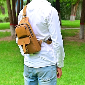 Bolsa de peito grande retrô masculina de couro bolsa transversal bolsa de viagem bolsa de caminhada bolsa tiracolo feminina bolsa de ombro de couro genuíno presente de viagem para amigos