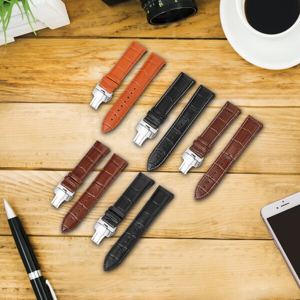 Leather Strap Watch - Etsy