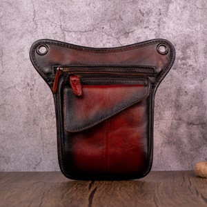 Sac banane en cuir véritable pour cycliste, escalade, ceinture abdominale pour hommes, randonnée, sac banane pour hommes, femmes, sac de cuisse de moto