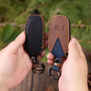 Personalized Key Case Handmade Remote Key Fob Cover Compatible with Ford F-150 Mustang Key Fob Case Suit for Keyless Remote Control
